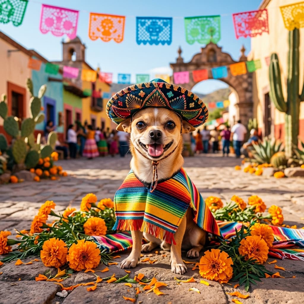 Mexican Sombrero & Poncho